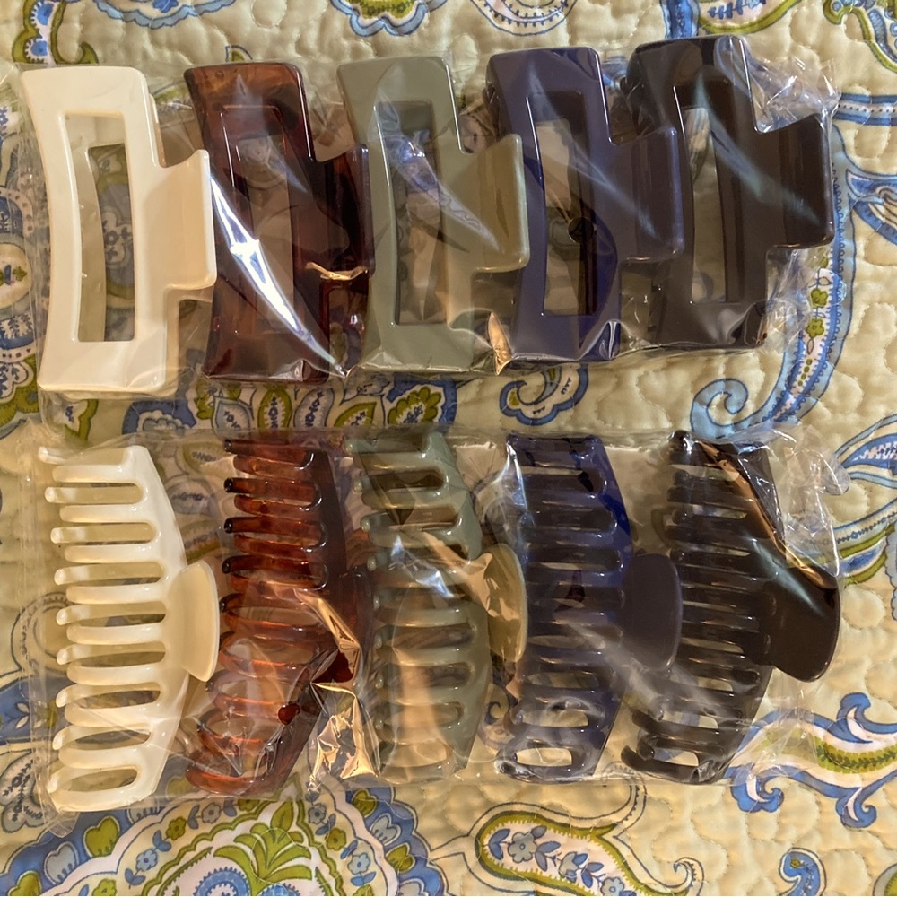 Hair Claw clips. Variety of colors. New in package.